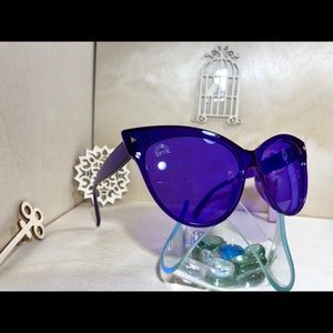 Rainbow Optx Accessories - Translucent Indigo Cat Eye frame and lenses Rainbow Optx Accessories - Translucent Indigo Cat Eye frame and lenses